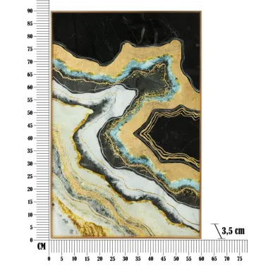 Płyta szklana z ramą DARKY 60x3,5x90 cm